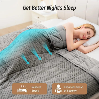 Minky Dot Weighted Blanket Queen Size 15 lbs