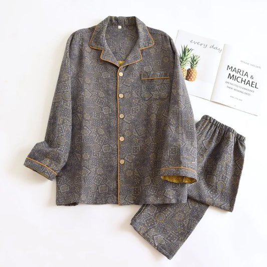 Long Sleeved + Pants Pajamas Men's