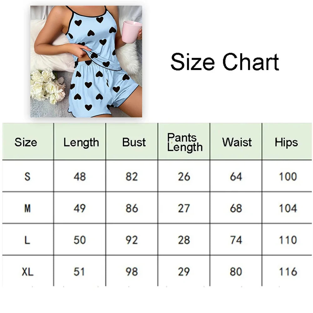 Heart-Shaped Print, Casual Summer
