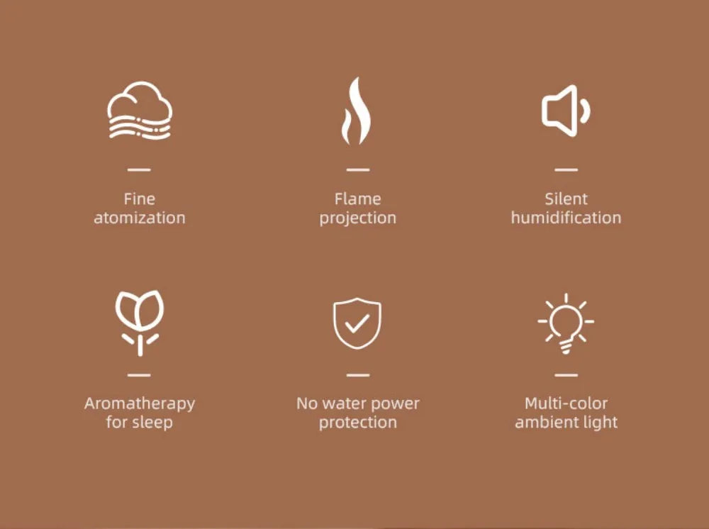 Flame Simulation Aromatherapy Diffuser